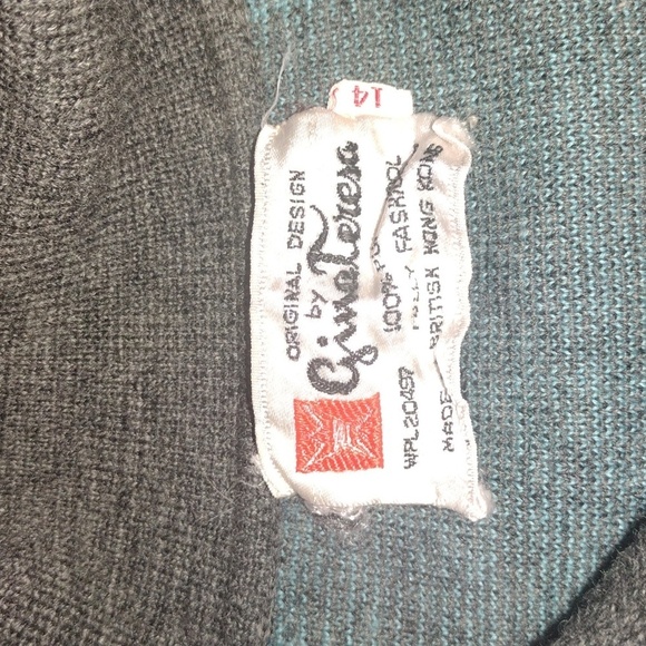 60's Vintage Gina Teresa Window Pane Plaid 100% Pure Wool Jacket/Skirt Set 14 - Picture 5 of 11